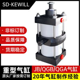气动元件可调型气缸摆轴安装冶金气缸QGB气缸JB系列铁气缸