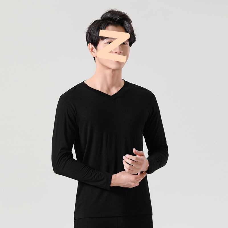 Black v-neck long sleeves