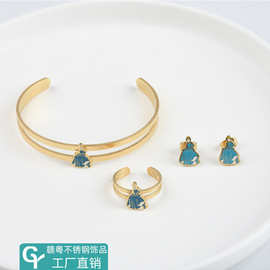 厂家现货批发饰品四件套欧美风戒指耳环项链手镯女