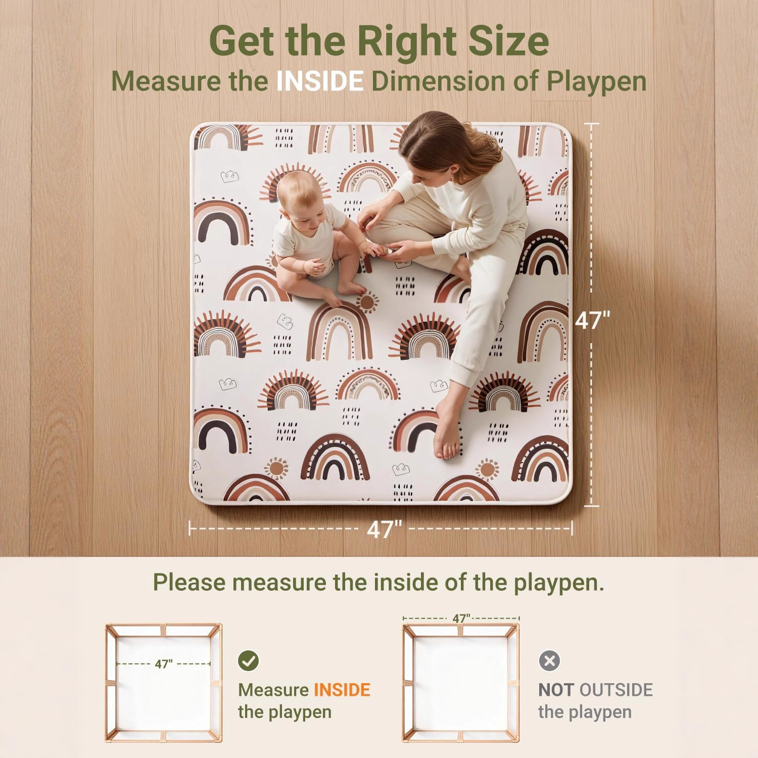 Customized Amazon Fence Mat Baby Crawling Mat Waterproof and Urine-Proof Game Mat Thickened Crawling Mat Anti-Slip Cross-Border Special