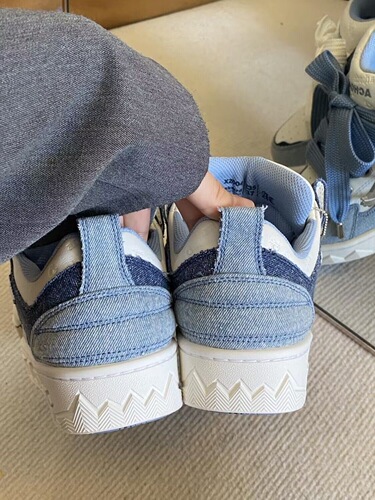Denim stitching blue bread shoes for women American style original versatile height increasing casual shoes thick-soled sneakers for women