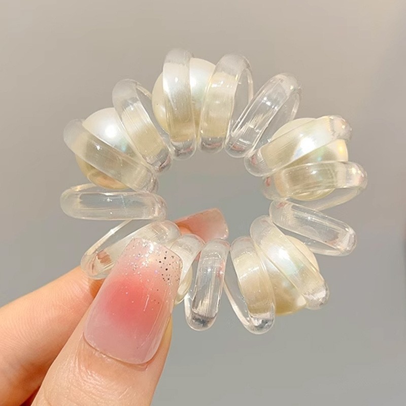 16#진주 전화 코드 머리끈