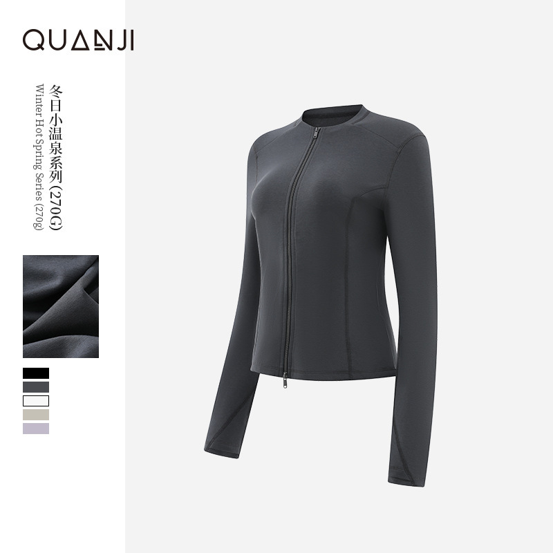 Women's Short Coat Tops Autumn and Winter New Hottem Casual and Comfortable Round Neck Slim Slim Zipper Tops Women's Short Coat Tops Autumn and Winter New Hottem Casual and Comfortable Round Neck Slim Slim Zipper Tops