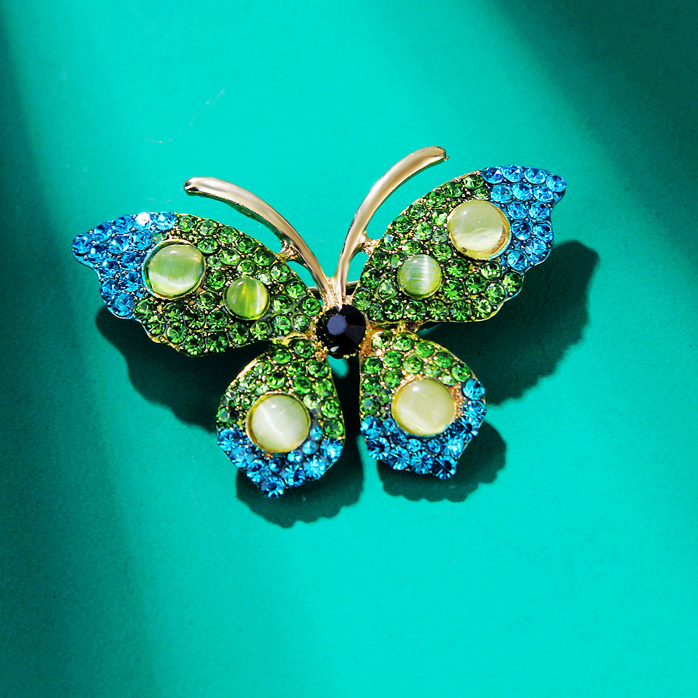 Fashion Butterfly Alloy Plating Inlay Rhinestones Women's Brooches display picture 3