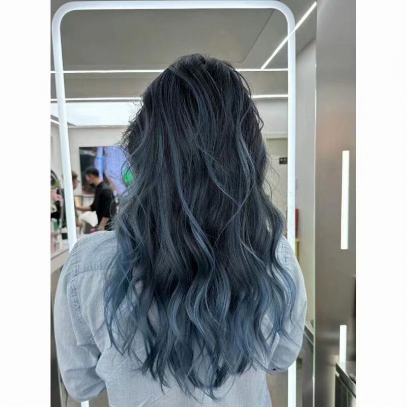 パリ絵画染めミクロンフェザーヘアエクステンション新しいフェザーヘアエクステンション人毛束インターネットセレブホットスタイルグラデーショングレー|undefined