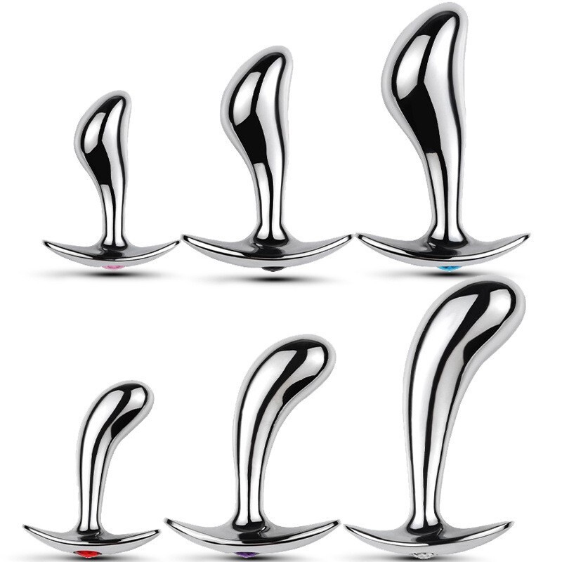 Sex Toys Sm Metal Outdoor Wear Toe Thumb Anal Plug Anchor Crescent Men and Women Sex Products Manufacturers Wholesale