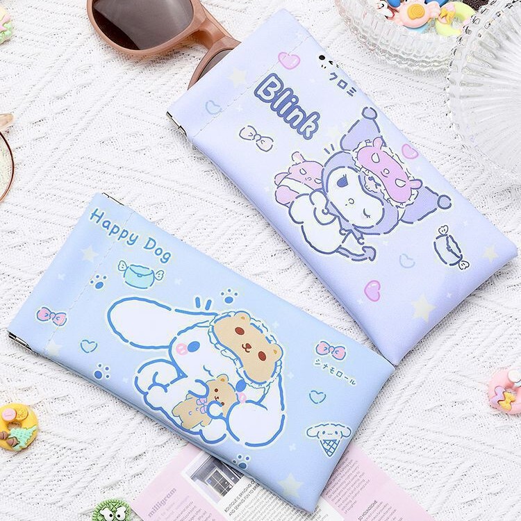Glasses Bag, Sunglasses Storage Case, Cartoon Portable Anti-Pressure Anti-Myopia Glasses Bag, Automatic Closing Protective Bag