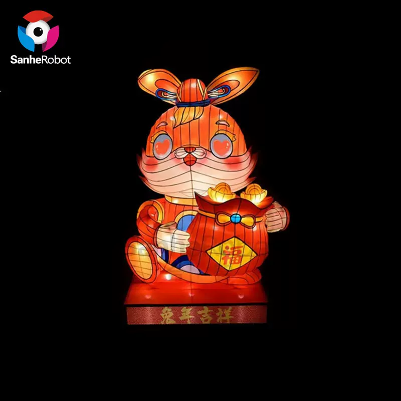 兔年迎春彩灯花灯设计制作 景区公园彩灯花灯灯光展夜游项目承接