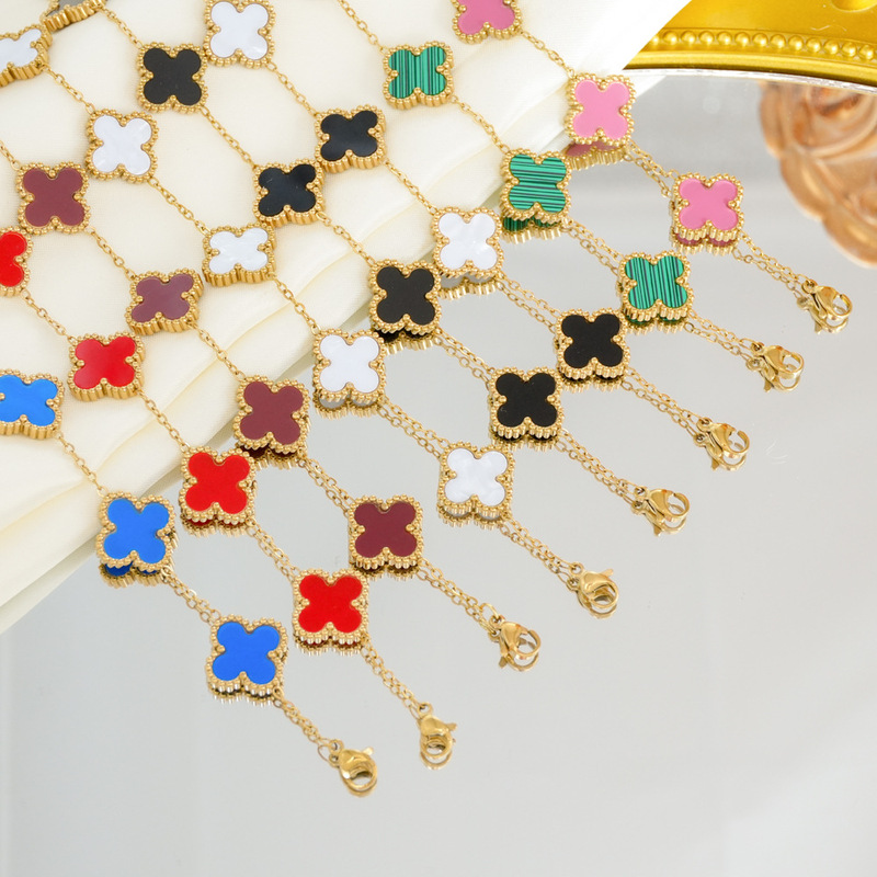 15mm Four-Leaf Clover Bracelet, Light Luxury and High-End Feel, Popular Women's Jewelry Wholesale Accessories, Cross-Border Hand Jewelry 15mm Four-Leaf Clover Bracelet, Light Luxury and High-End Feel, Popular Women's Jewelry Wholesale Accessories, Cross-Border Hand Jewelry