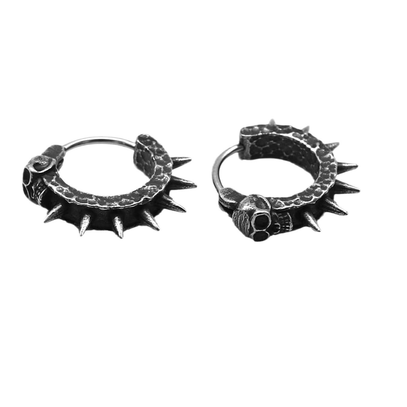 Copper Plastic Punk Motorcycle Men's And Women's Cool Earrings Retro Black