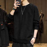 Мужская бархатная демисезонная толстовка, утепленный лонгслив, брендовая футболка, короткий рукав