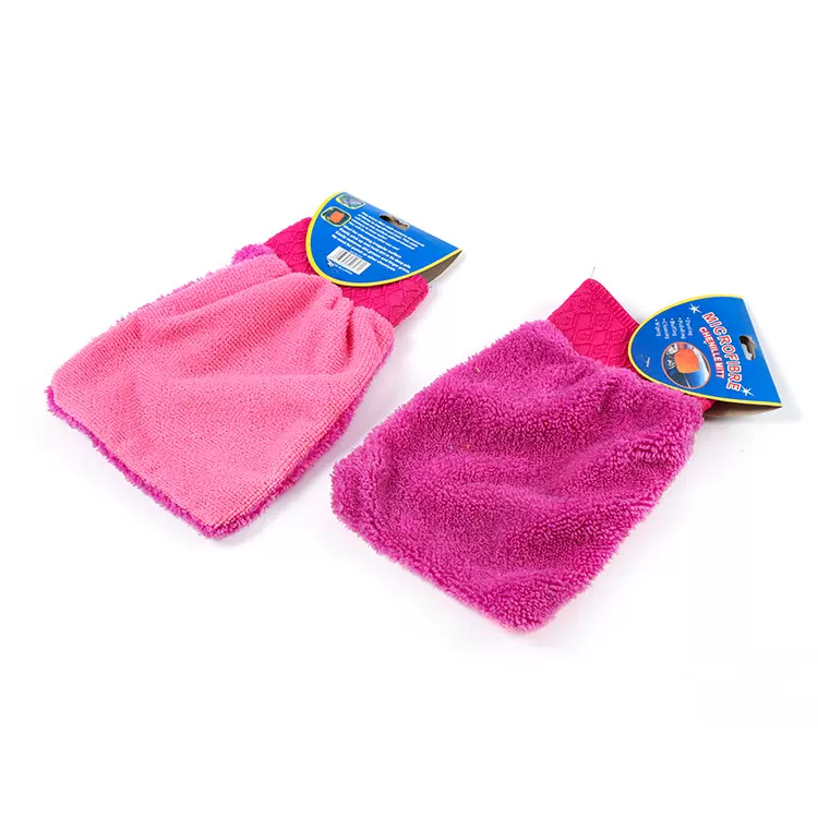 厂家直销加厚洗车手套毛直销单面擦车汽车用品清洁工具珊瑚绒手套