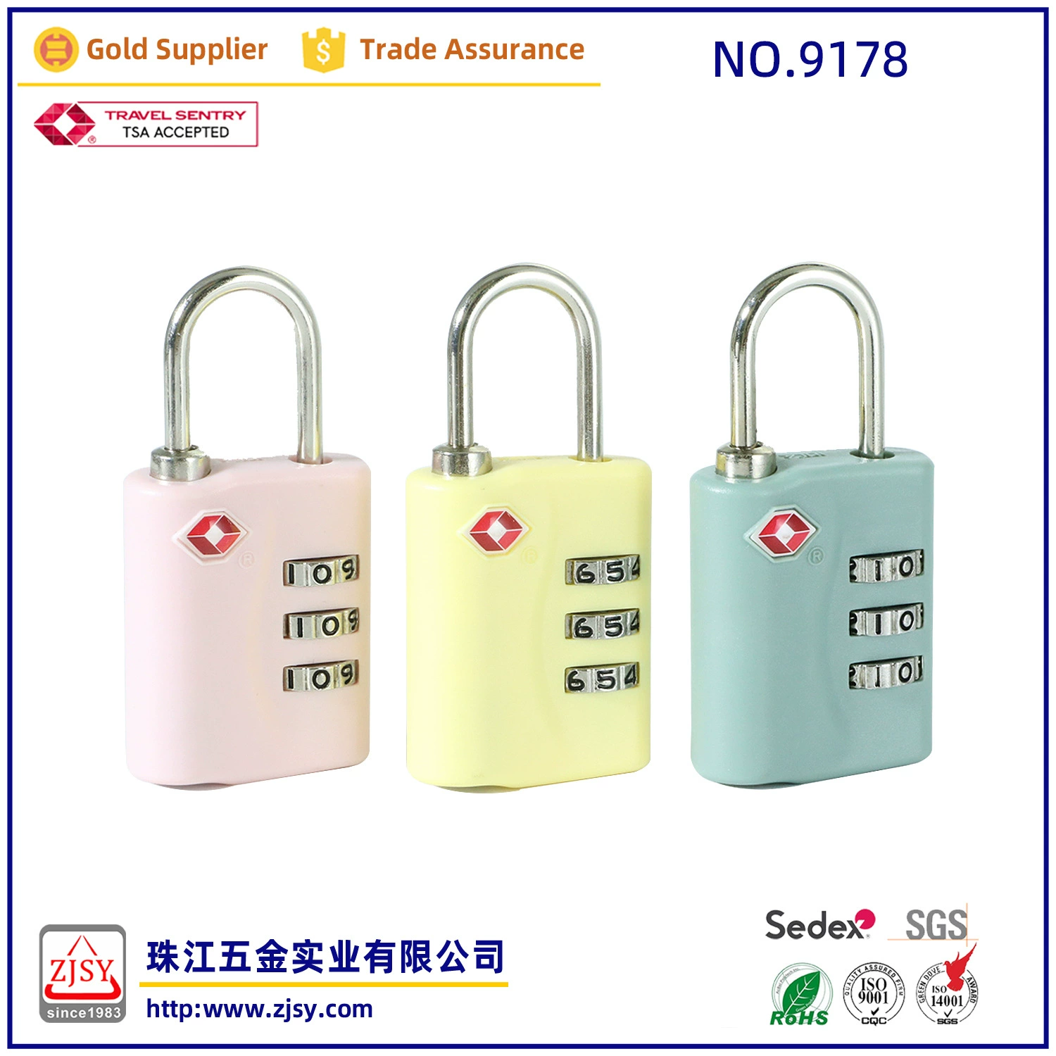 New hanging lock high -quality customs password hanging TSA9178 lock anti -theft password lock easily and portable