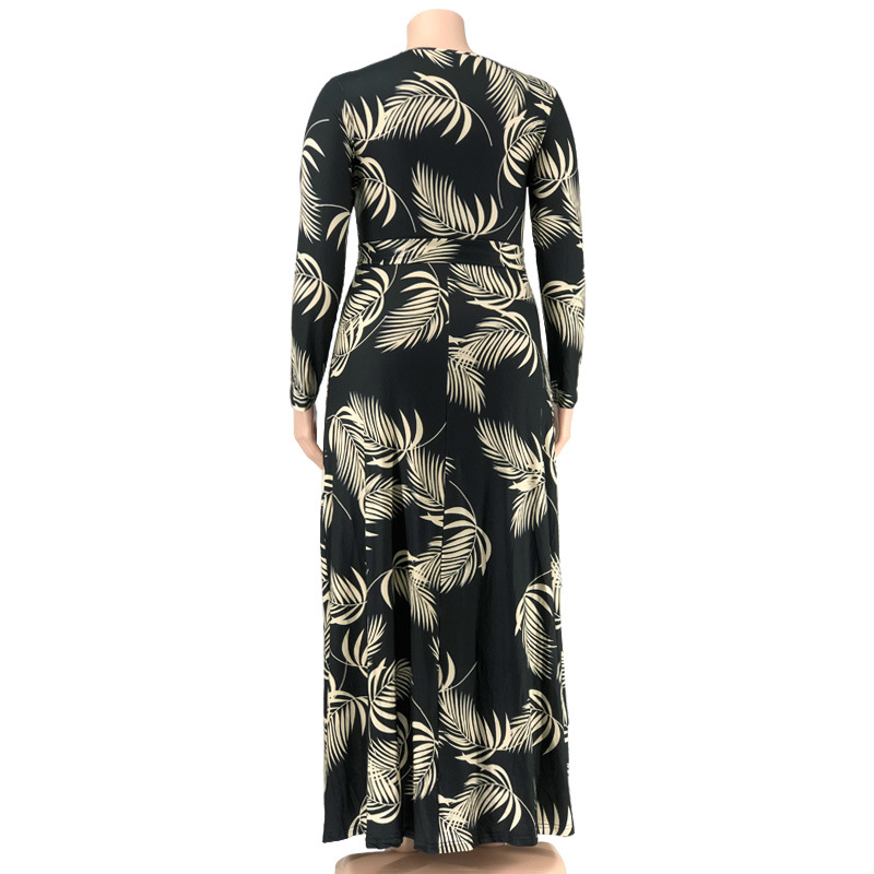 Sheath Dress Elegant V Neck Printing Nine Points Sleeve Flower Maxi Long Dress Daily Tea Party display picture 51