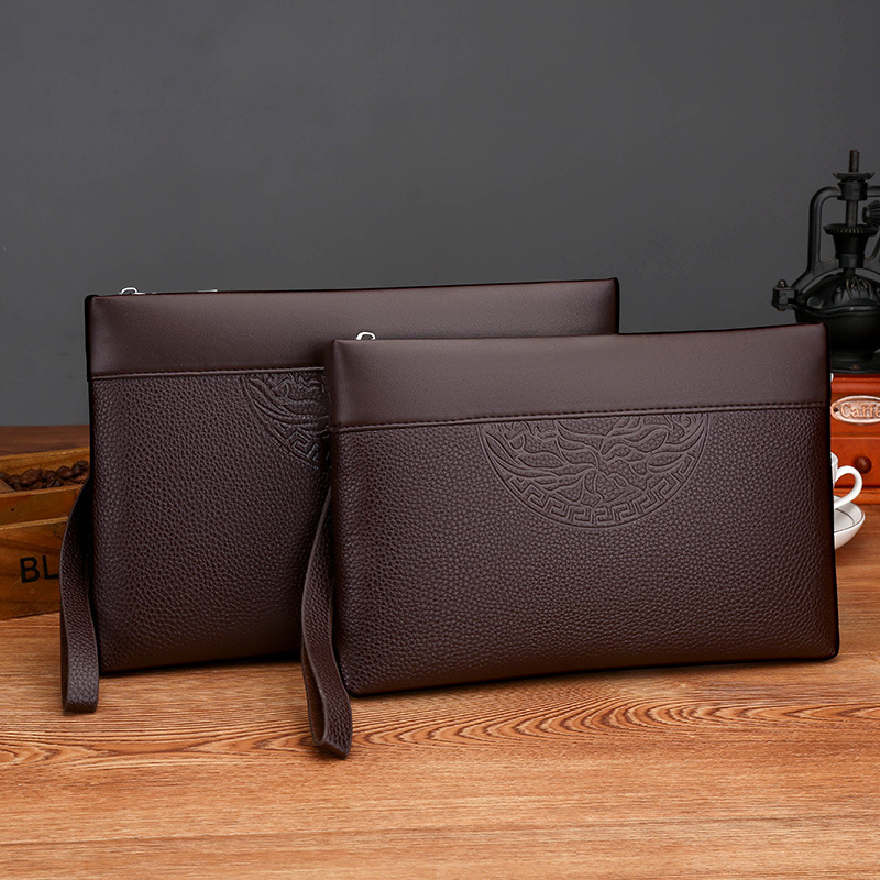 Men's New Entry Luxury genuine goods Handbag Casual Envelope Large Capacity Clutch Bag Business Men's Underarm Clamp Bag