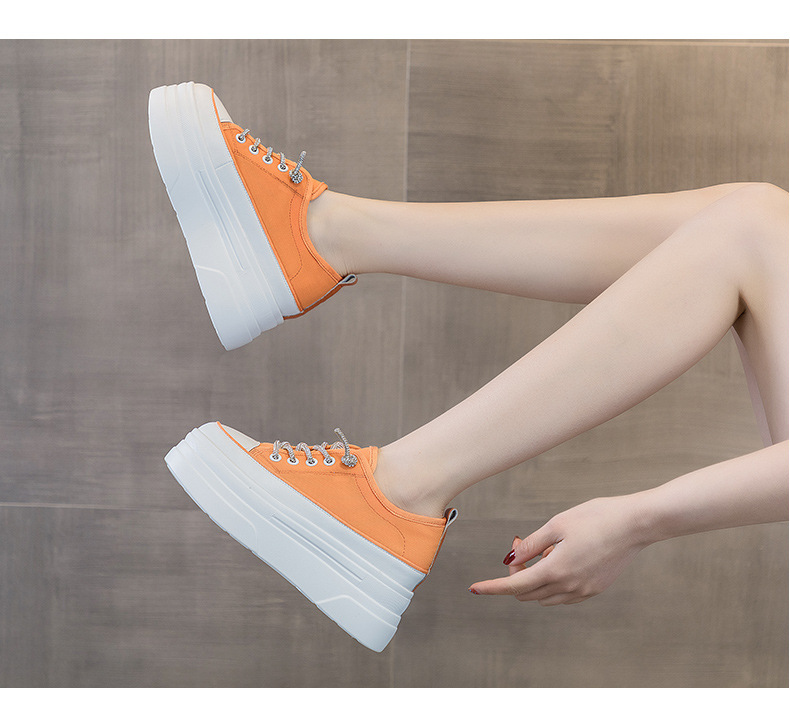 Giày sneaker nữ đế dày lưới thoáng khí tăng chiều cao mùa hè 2026 — M2227 Cam, M2227 Đen, M2227 Trắng chi tiết 19