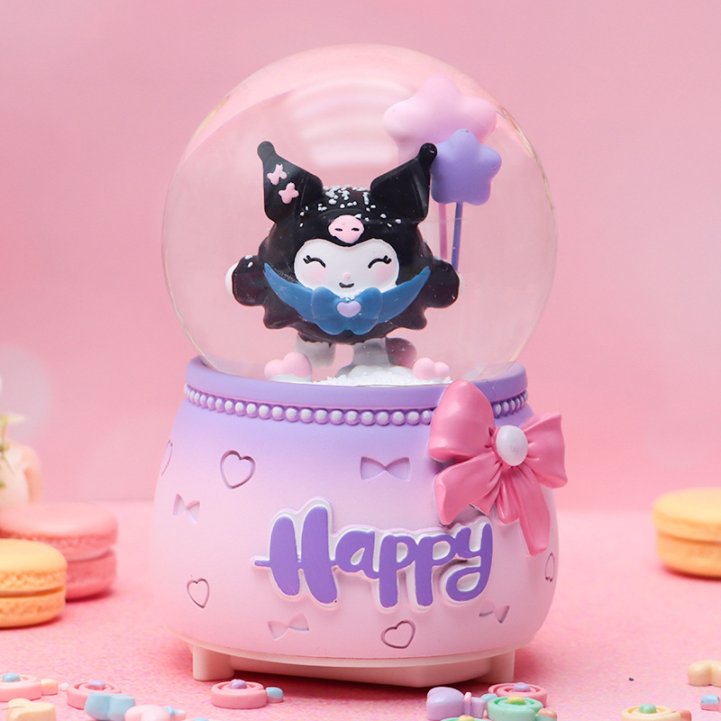 Romántico secreto bosque bola de cristal luminosa caja de música caballo blanco creativo decoración de escritorio de niña regalo de estudiante al por mayor