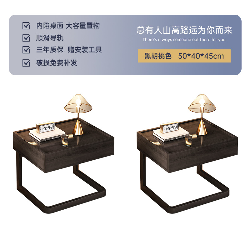 Suspendido mesita de noche simple moderno mesita de noche 24 nuevo en línea rojo creativo minimalista Luz de lujo de alto grado estante de almacenamiento de cabeza