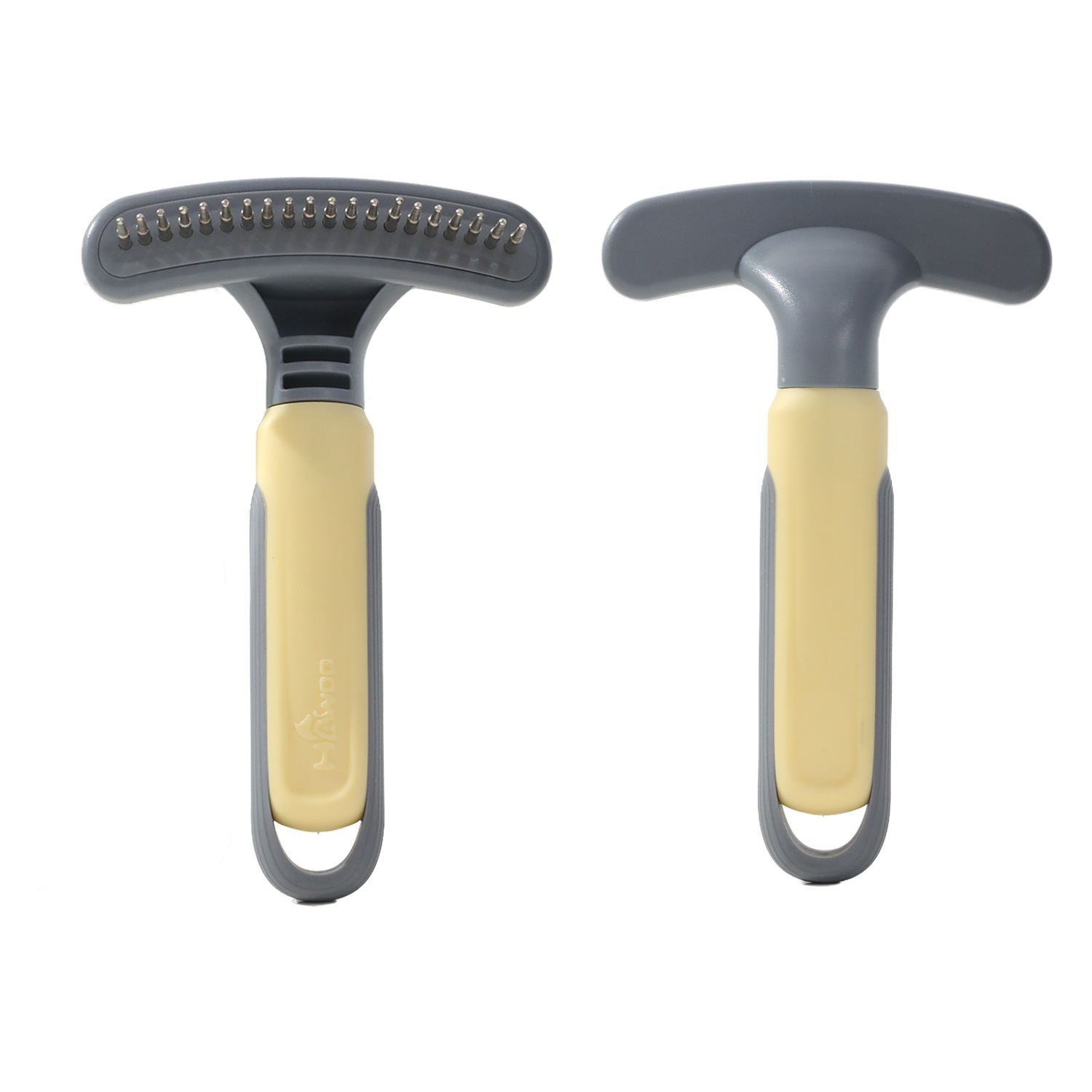 Peine de rastrillo de uñas de una hilera-amarillo