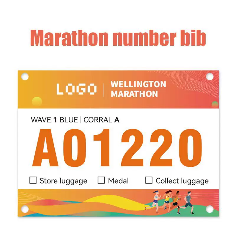 定制运动会冬季学校田径用品彩色号码簿比赛跑步参赛马拉松号码布