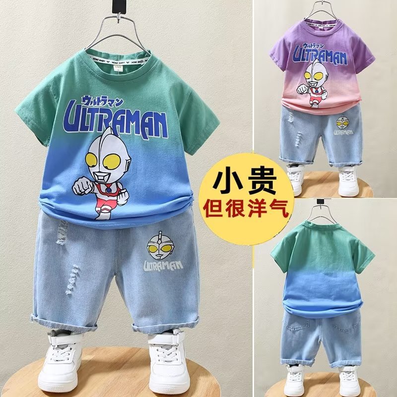 Conjunto de verano para niño estilo coreano con camiseta de manga corta y pantalón, moda 2024, mayorista image 1