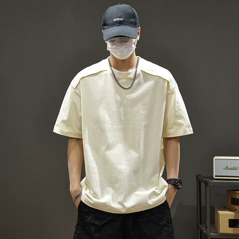 Новая модная одежда с принтом, персонализированная, с короткими рукавами, универсальная, летняя, свободная, с круглым вырезом, мужская одежда, молодежный американский стиль, большие размеры