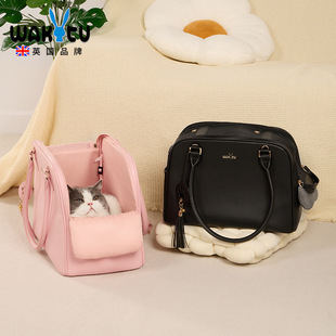 Wakytu UK Going Out Portable Single Shoulder Cat Bag Portable Breathable Dog Bag Lightweight Summer Pet Cat Satchel