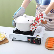 微波炉手套实用耐高温隔热烤箱黑色防烫手套亲肤舒适防护手被烫伤