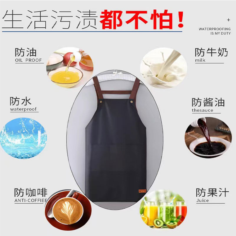 メーカー卸売家庭用キッチンエプロン男性と女性のための防水および耐油オイルペイントルーム作業エプロンマニキュア大人のレストラン作業服|undefined
