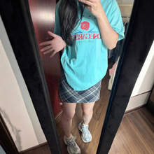 限定纯棉短袖T恤衫女潮流大码印花半袖体恤上衣服小众专柜手绘男