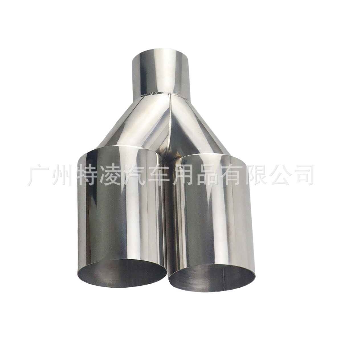 Car Modified Exhaust Pipe Tailpipe with Dual Outlets, Single-Layer Stainless Steel Tailpipe, One-To-Two Car Modification Dual Outlet Tailpipe