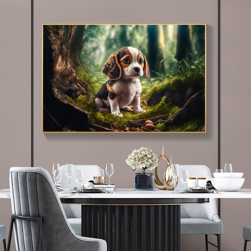 现代卡通动物装饰画十二生肖萌宠挂画治愈系可爱儿童房床头背景墙