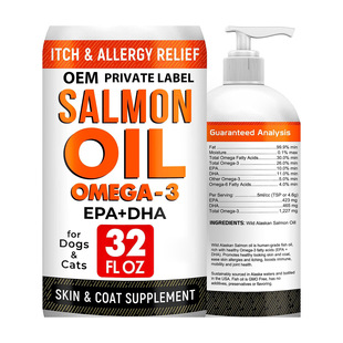 Cross-Border Hot-Selling Pet Salmon Oil Drops Salmom Fish Oil Supports Oe m Source Manufacturer