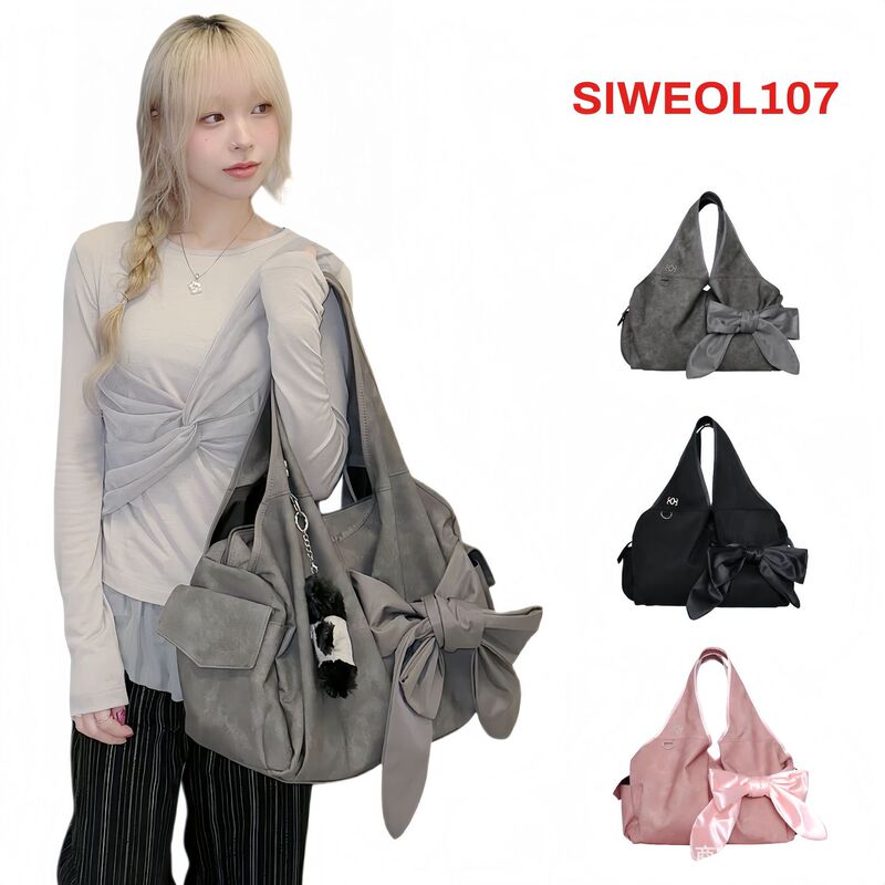 Korean Niche Brand New Model Siweol107 Yoonjin Style Bowknot Tote Bag Shoulder Underarm Bag Handbag for Women