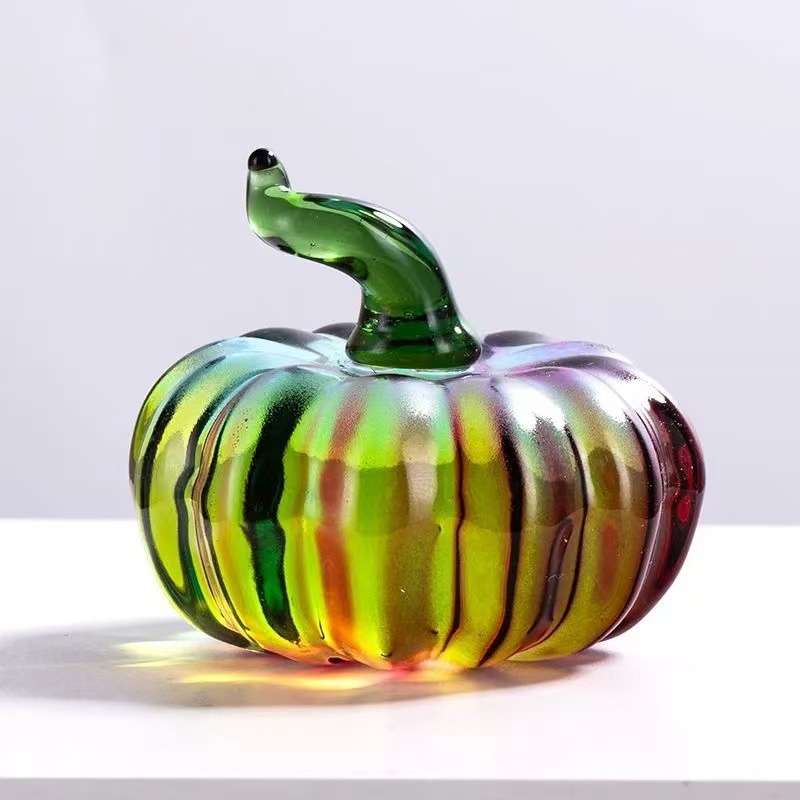 문진[호박]오색-5cm-녹색잎