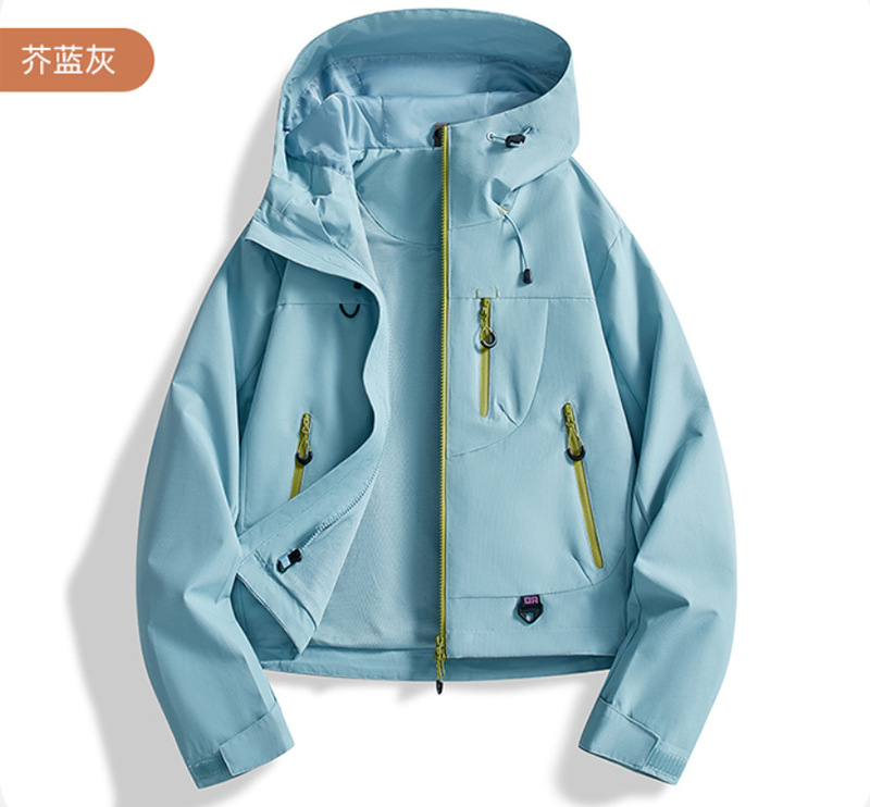 户外冲锋衣女三合一2025新款春秋季运动短款外套登山服男定制LOGO|undefined