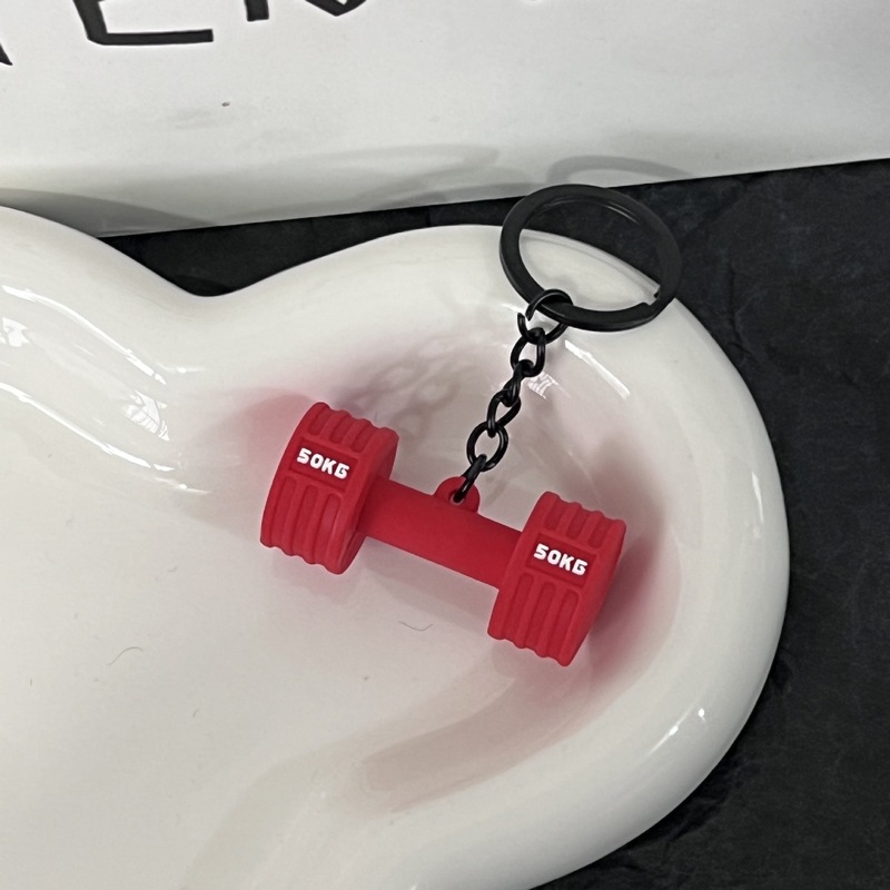 トレンドフィットネスシリーズのキーホルダー部品ミニバーベルのコップのペンダント|undefined