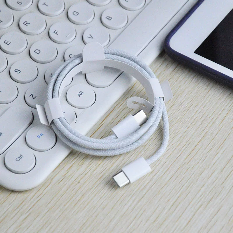Яблоко, подлинный iPhone 15, тканый зарядный кабель, 60 Вт