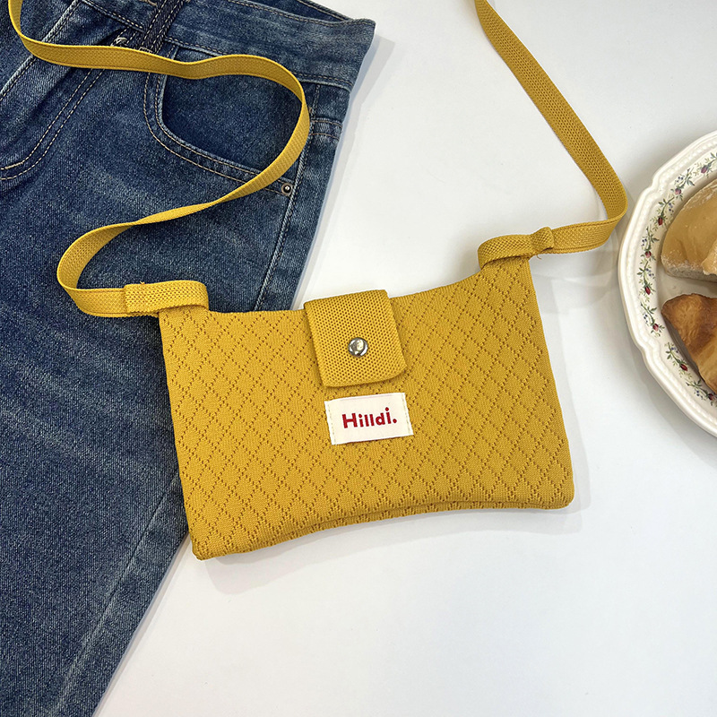 Bolso bandolera 2024 nuevo estilo dopamina color moda todo fósforo diario viajero casual bolso de transporte tejido de estilo japonés y coreano