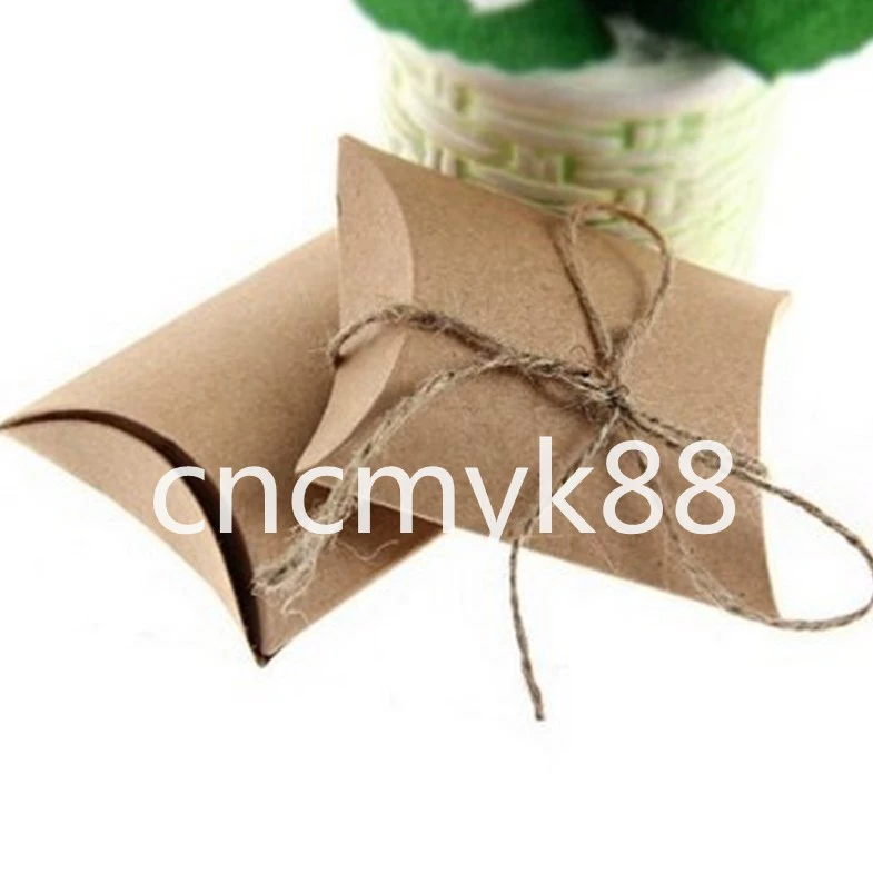Коробка для конфет из крафт-бумаги Упаковочная коробка в европейском стиле ретро-подушка на день рождения свадьба возвращение Подарочная коробка конфеты