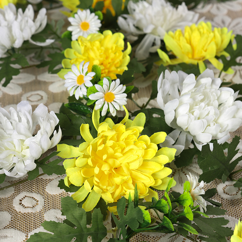 Qingming Festival supplies simulation chrysanthemum rattan sacrifice…