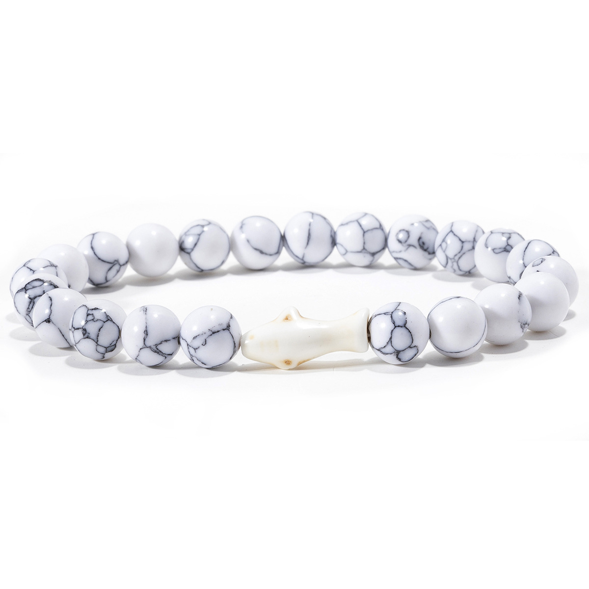 Ethnic Style Shark Natural Stone Beaded Unisex Bracelets display picture 9