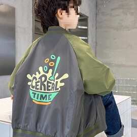 男童夹克衫春装2025新款韩版洋气中大童春秋款外套宝宝休闲棒球服