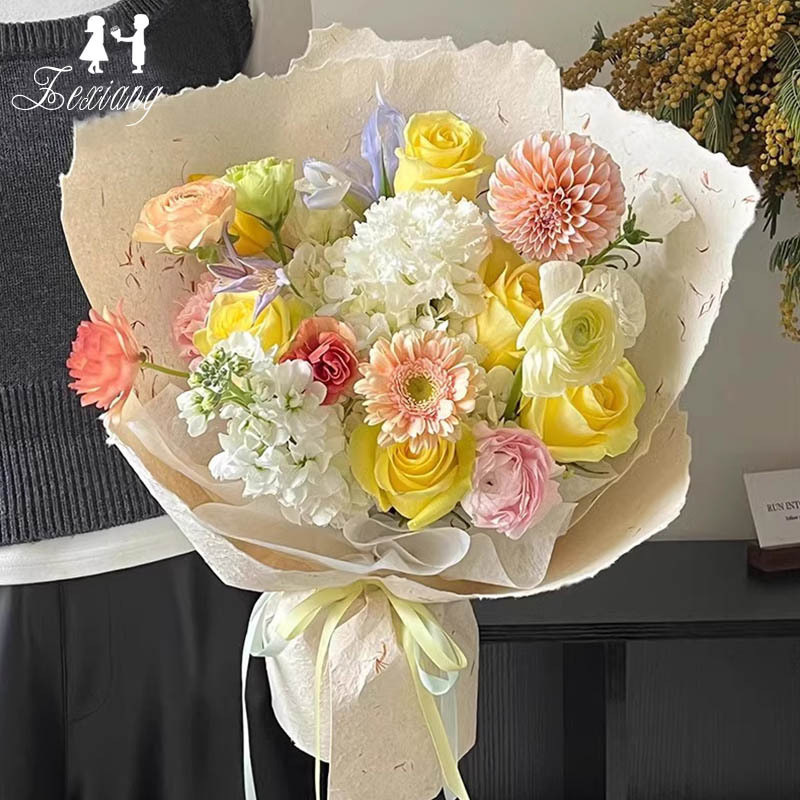 手で切った花びら紙花束包装紙高品質手作りトンパ紙花包装紙 diy 花材|undefined