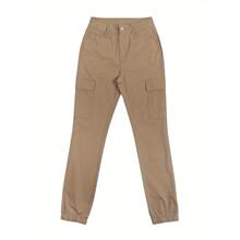 K 65981 Women's High Waist Cargo Jeans ��װţ�п� �羳ŷ����