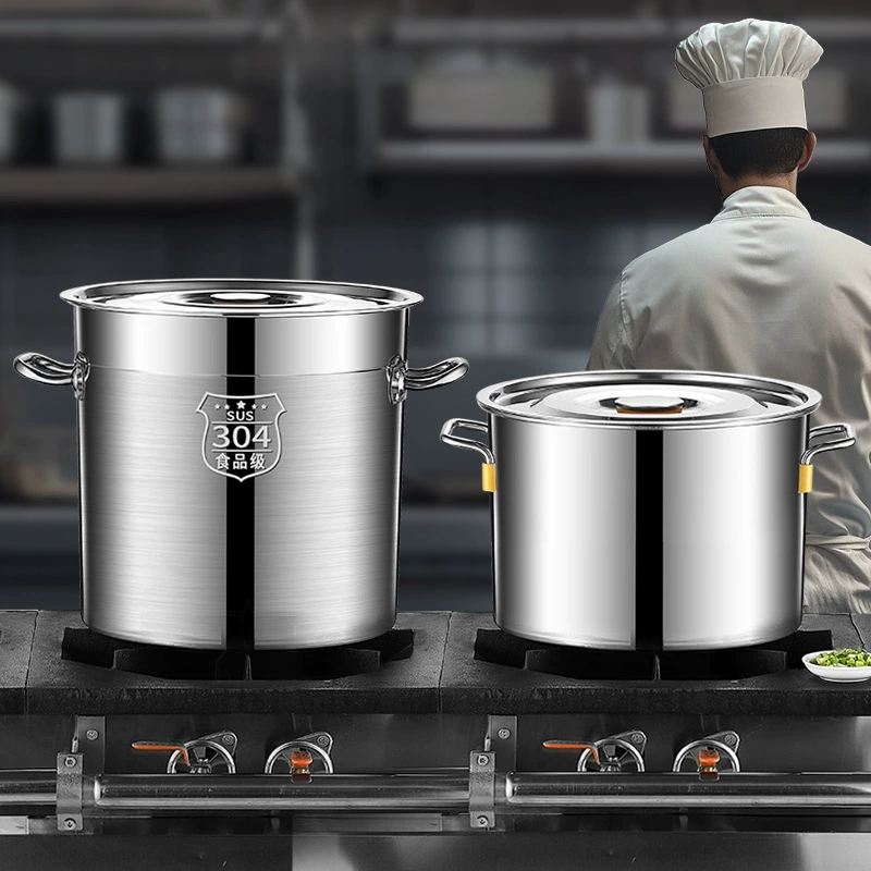 П Capacious bucket stainless steel for commercial use for home use, increased thickness