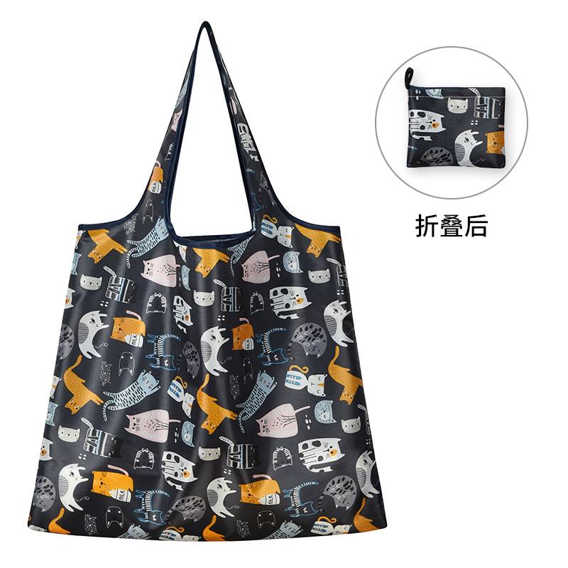 Bolsa de compras plegable grande para viaje, bolsa de supermercado ecológica, bolsa de almacenamiento portátil, bolsa portátil de gran capacidad image 26