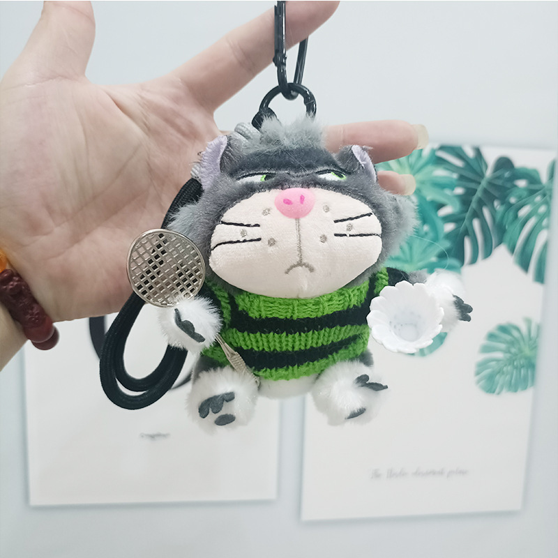 新しいアスリートルシファードールペンダントバドミントン猫ガールバッグペンダント人形ぬいぐるみ卸売|undefined
