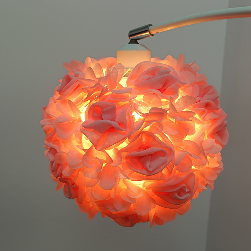 200 Large Eternal Flower Fabric Ball Lampshades with Black Edge Wave Design, Rose Flower Ball Lampshades, Multi-Color Decorative Lampshades 200 Large Eternal Flower Fabric Ball Lampshades with Black Edge Wave Design, Rose Flower Ball Lampshades, Multi-Color Decorative Lampshades