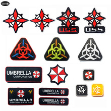 亚马逊货源PVC魔术贴章Umberlla生化危机安布雷拉徽章臂章补丁